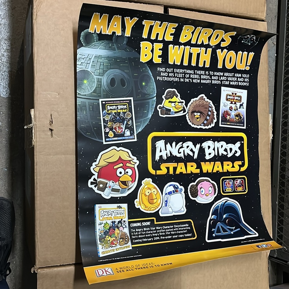 Star Wars The Angry Birds poster 17 x 22 2013 retro vintage